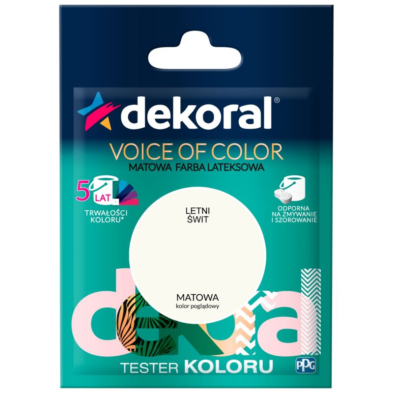 Testerfarby kolorowej Dekoral Voice of Color letni świt 0,05 l