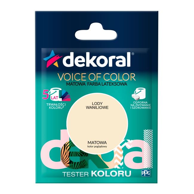 Testerfarby kolorowej Dekoral Voice of Color lody waniliowe 0,05 l