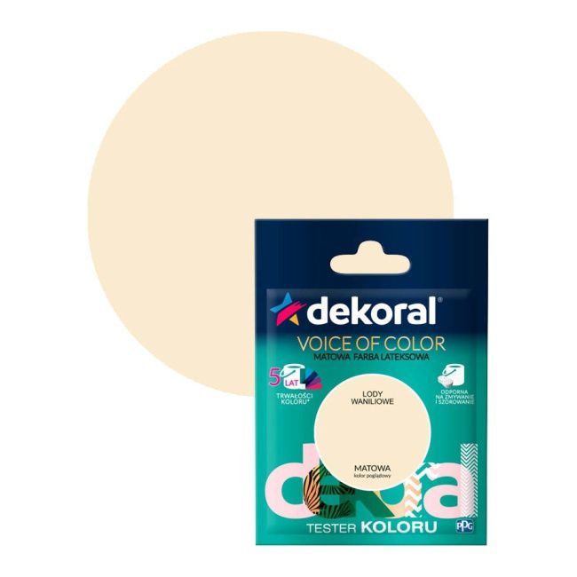 Testerfarby kolorowej Dekoral Voice of Color lody waniliowe 0,05 l