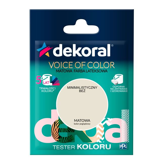 Testerfarby kolorowej Dekoral Voice of Color minimalistyczny beż 0,05 l