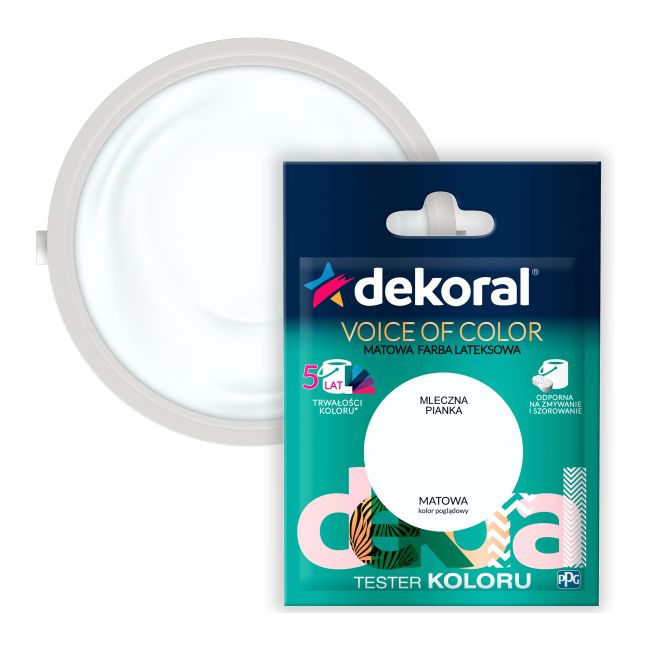 Testerfarby kolorowej Dekoral Voice of Color mleczna pianka 0,05 l