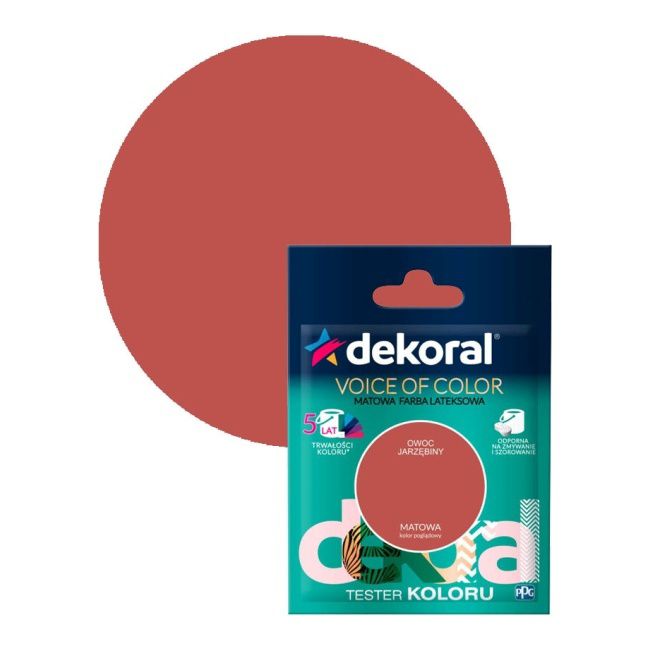 Testerfarby kolorowej Dekoral Voice of Color owoc jarzębiny 0,05 l