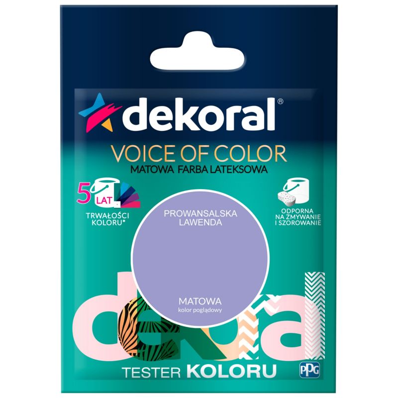 Testerfarby kolorowej Dekoral Voice of Color prowansalska lawenda 0,05 l