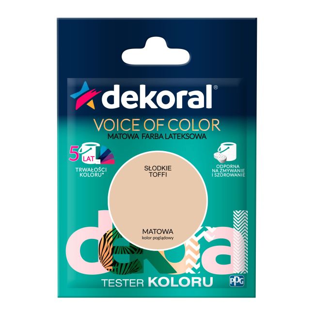 Testerfarby kolorowej Dekoral Voice of Color słodkie toffi 0,05 l