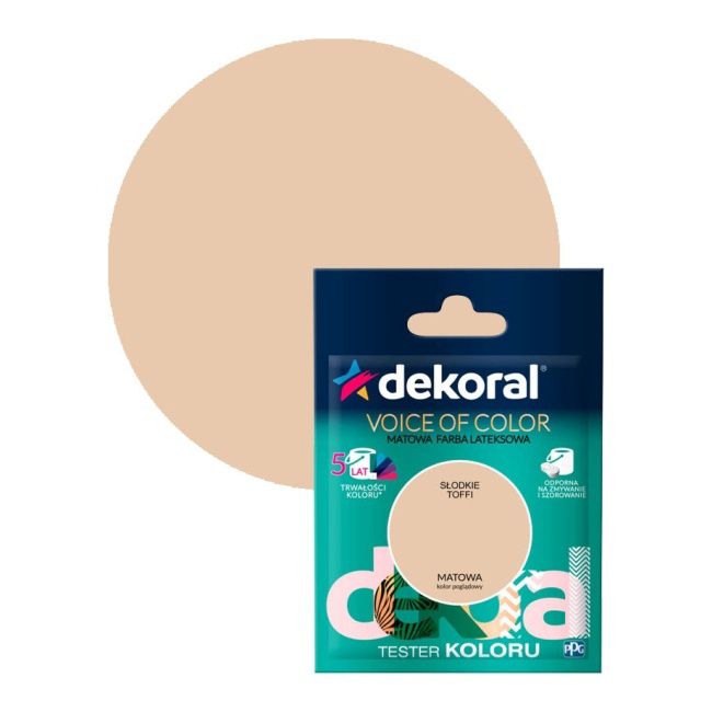 Testerfarby kolorowej Dekoral Voice of Color słodkie toffi 0,05 l