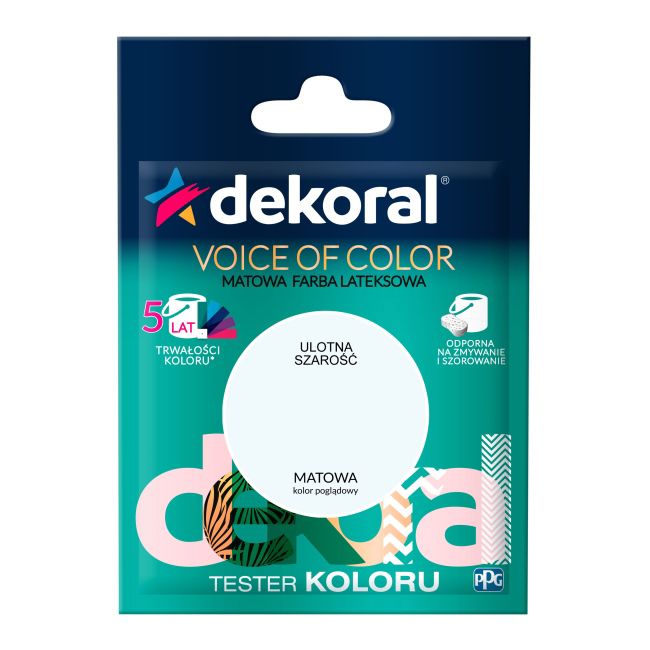 Testerfarby kolorowej Dekoral Voice of Color ulotna szarość 0,05 l