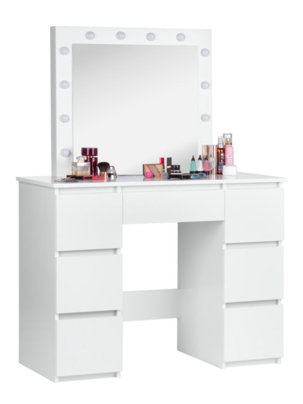 Toaletka FUNFIT HOME&OFFICE z lustrem biała LED 100 x 135 cm 1szt.