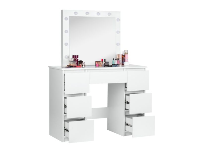 Toaletka FUNFIT HOME&OFFICE z lustrem biała LED 100 x 135 cm 1szt.