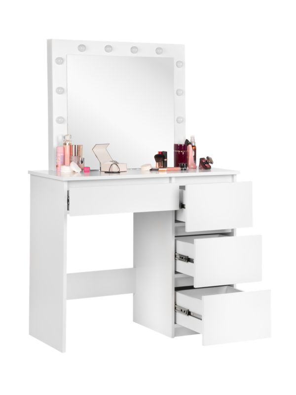 Toaletka FUNFIT HOME&OFFICE z lustrem biała z oświetleniem LED 90 x 136 cm 1szt.