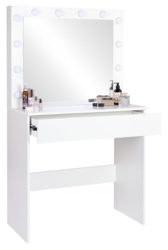 Toaletka FUNFIT HOME&OFFICE z lustrem podświetlenie LED biała 80 x 140 cm 1szt.