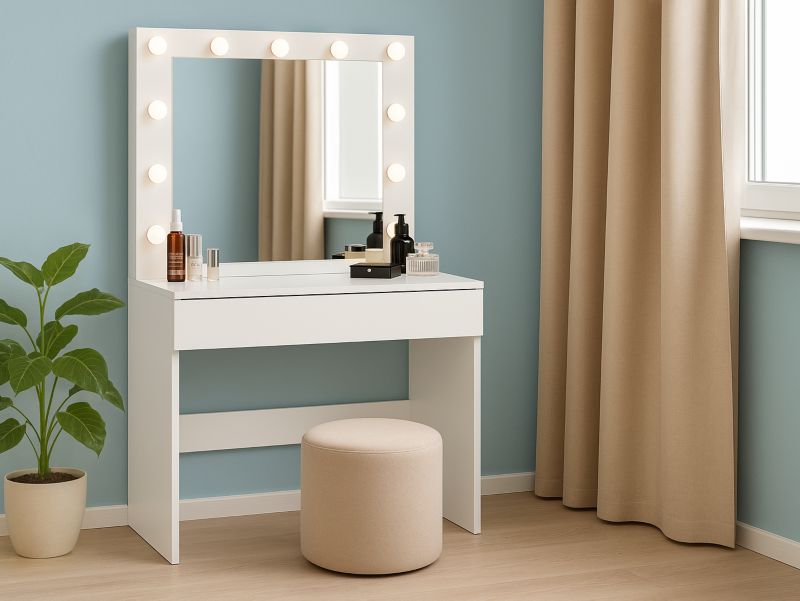 Toaletka FUNFIT HOME&OFFICE z lustrem podświetlenie LED biała 80 x 140 cm 1szt.