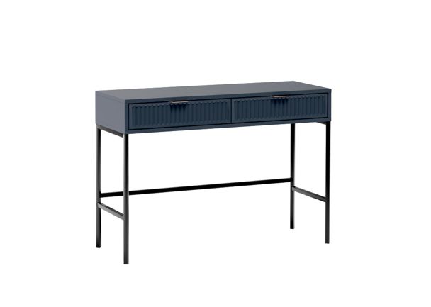Toaletka Furnidea 110 cm ryflowana granat indigo metalowe nogi LINK 1 szt.