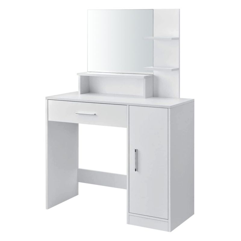 Toaletka ModernHome kosmetyczna z lustrem nowoczesna biała - 1szt