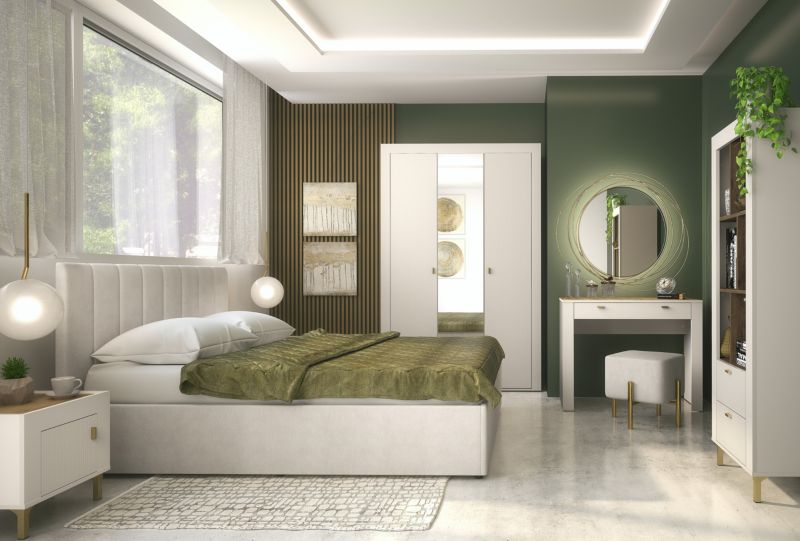 Toaletka z szufladami Bettso Mossa 102 cm elegancka kaszmirowy beż 1szt.