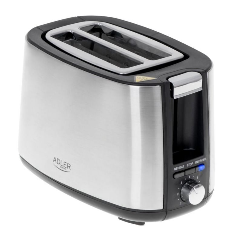 Toster ADLER AD 3214 srebrny 650 W 12x19 cm 1 szt.