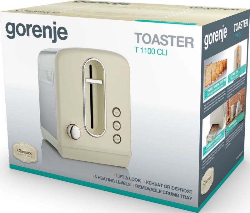 Toster GORENJE T1100CLI kremowy 1szt.