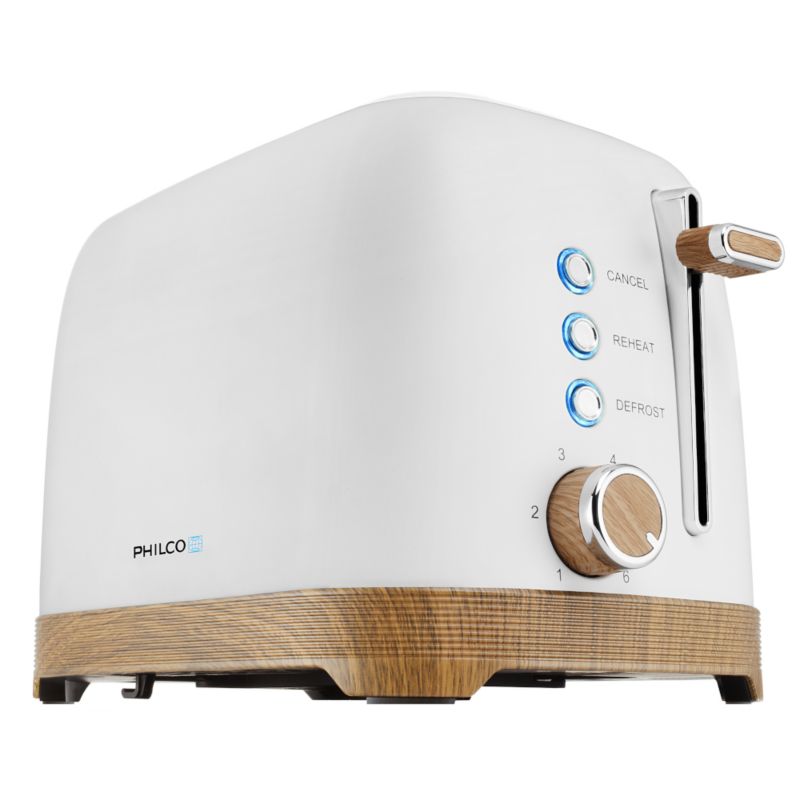 Toster Philco PHTA 3710W 950W 2Kanapki Stylowy Design Timer 7 Pozimów Biały 1szt