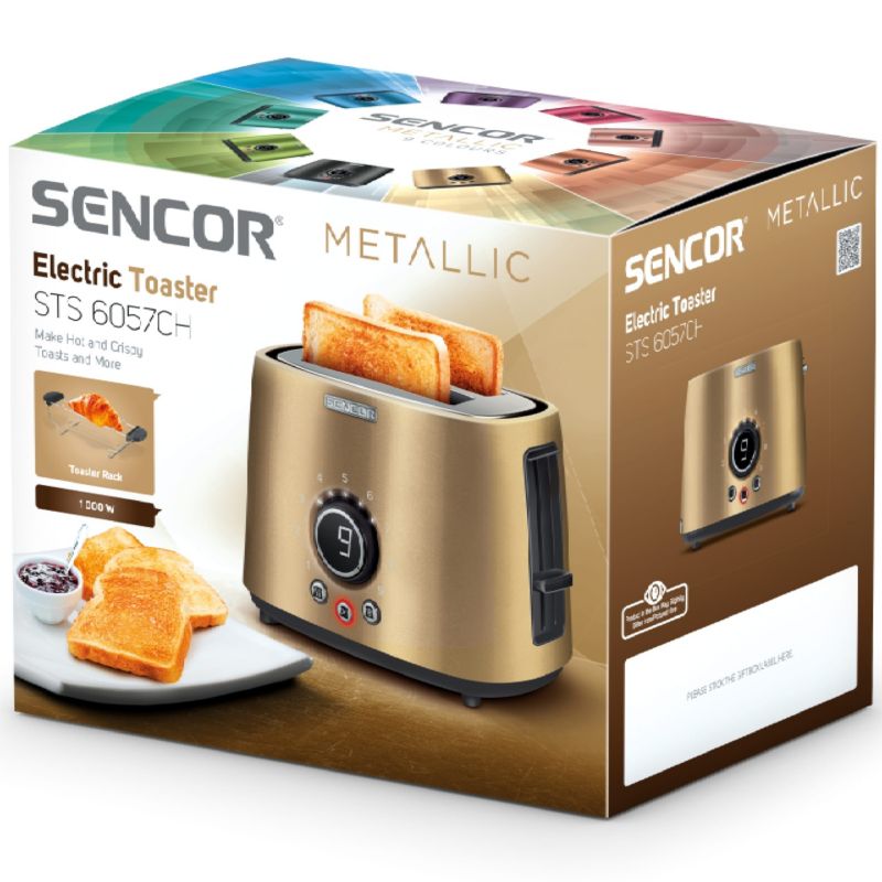 Toster Sencor STS 6057CH Elektryczny 2 Tosty Timer 1000W 1szt