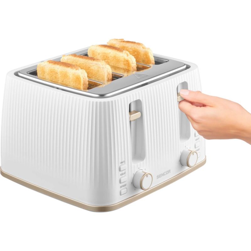 Toster Sencor STS 7540WH Elektryczny 4 Tosty Biały 1860W Rozmrażanie 1szt