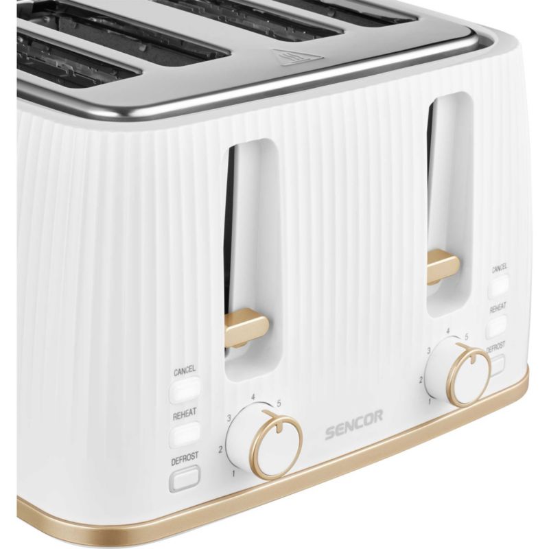 Toster Sencor STS 7540WH Elektryczny 4 Tosty Biały 1860W Rozmrażanie 1szt