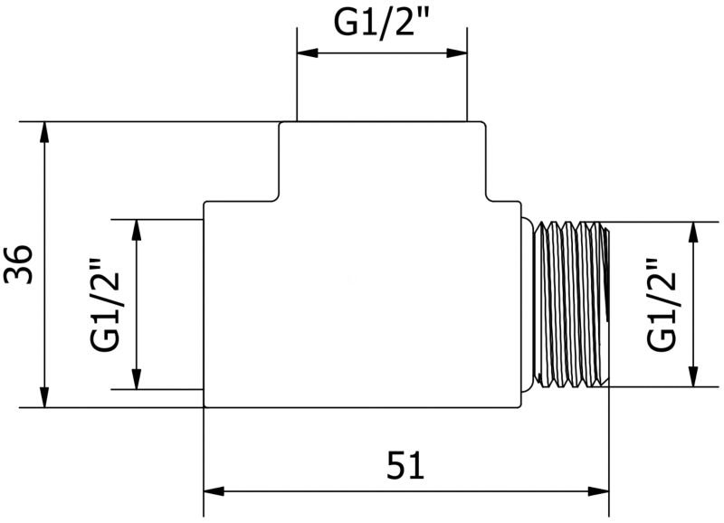 Trójnik do grzałki elektrycznej Mexen W906-000-20 biały 1szt.