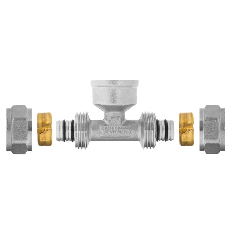 Trójnik PEX Skręcany do Rur Wielowarstwowych GW 20x1/2"x20 1MPa INVENA Prov 1 szt.