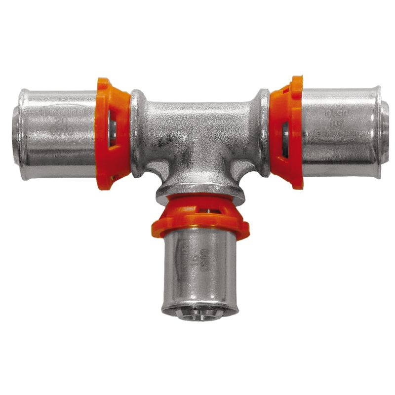 Trójnik PEX Zaciskowy Zaprasowany 20x20x16 mm Redukcyjny 95C INVENA Prov 1 szt.