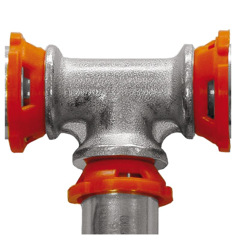 Trójnik PEX Zaciskowy Zaprasowany 20x20x16 mm Redukcyjny 95C INVENA Prov 1 szt.
