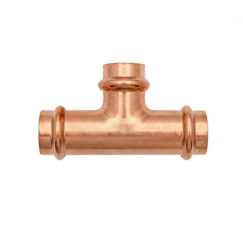 Trójnik redukcyjny IDMAR 28x22x28mm - miedź zacisk woda/gaz 1szt.