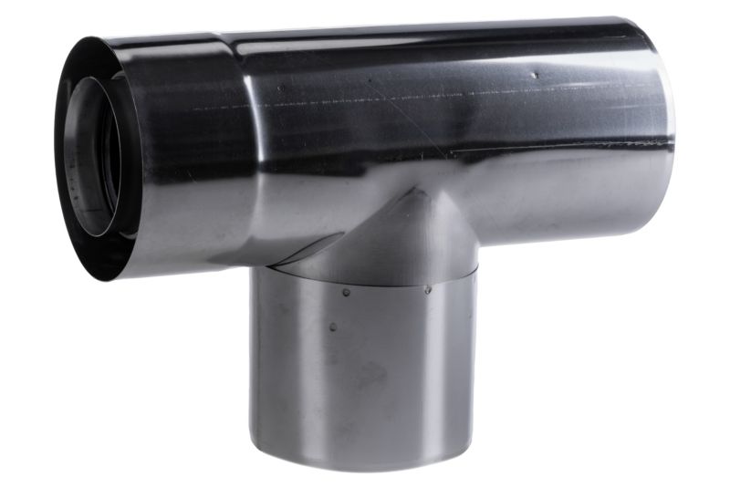 Trójnik SPIROFLEX Turbo dwuścienny 60/100 nierdzewny SX-TDN60/100T 1 szt.