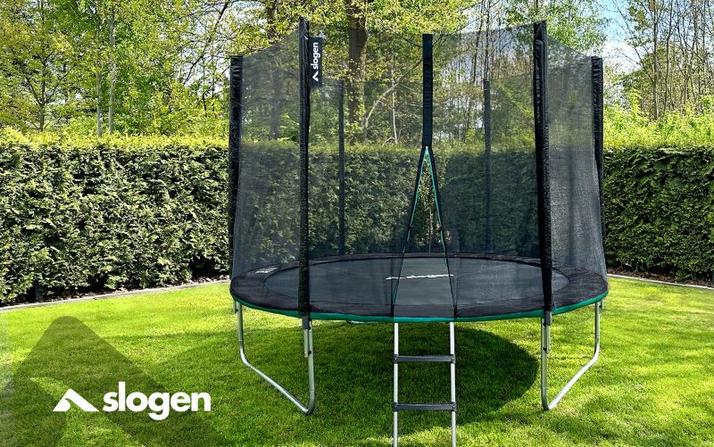 Trampolina 10FT Slogen Basic 312cm z siatką zewnętrzną i drabinką 1szt.