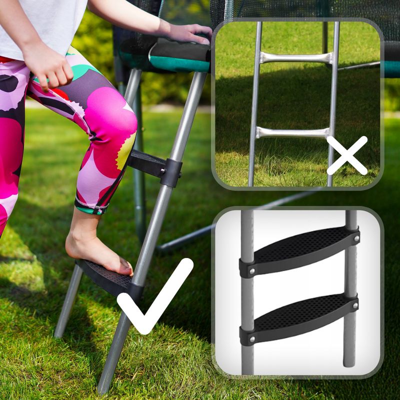 Trampolina 10FT Slogen Basic 312cm z siatką zewnętrzną i drabinką 1szt.