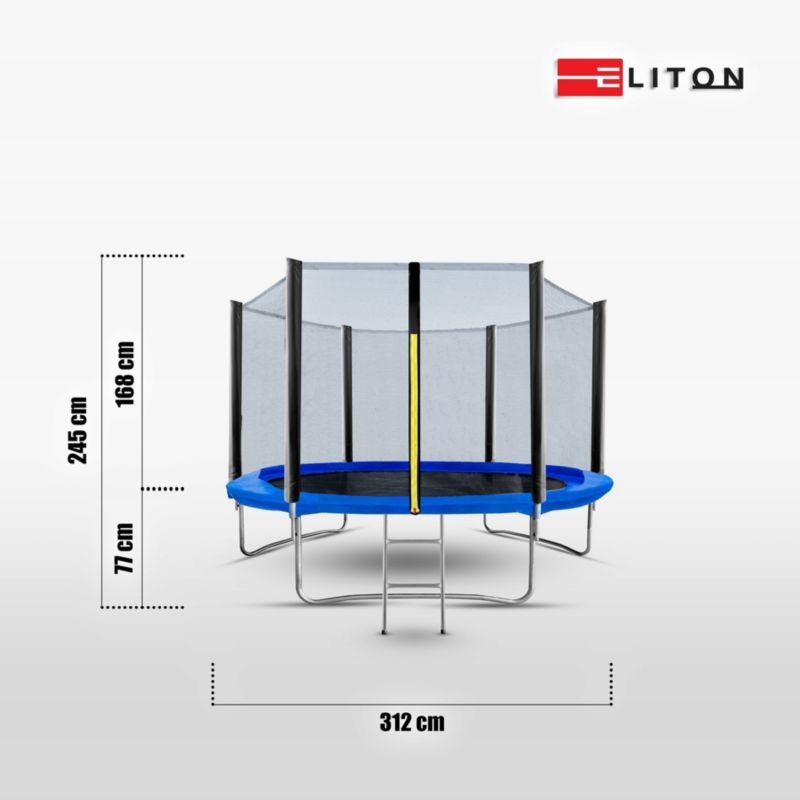 Trampolina ogrodowa Corciano 312 cm 10ft z siatką zewnętrzną 1szt.