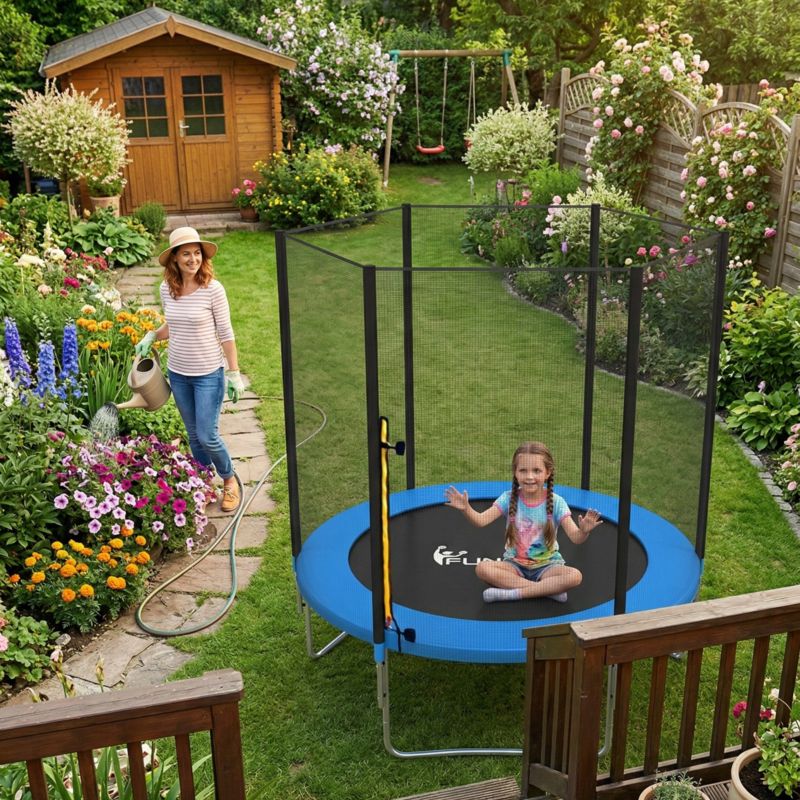 Trampolina ogrodowa FUNFIT GYM&FITNESS 183 cm 6 ft z siatką zewnętrzną  1 szt.
