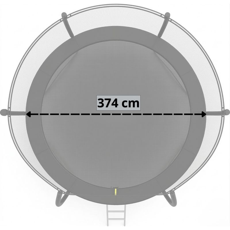 Trampolina ogrodowa FUNFIT GYM&FITNESS 374 cm 12 ft z siatką wewnętrzną premium 1 szt.