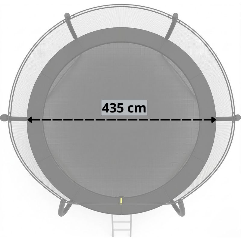 Trampolina ogrodowa FUNFIT GYM&FITNESS 435 cm 14 ft z siatką wewnętrzną premium 1 szt.