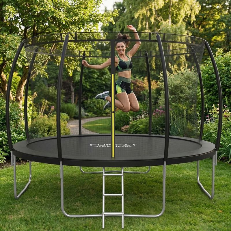 Trampolina ogrodowa FUNFIT GYM&FITNESS 435 cm 14 ft z siatką wewnętrzną premium 1 szt.