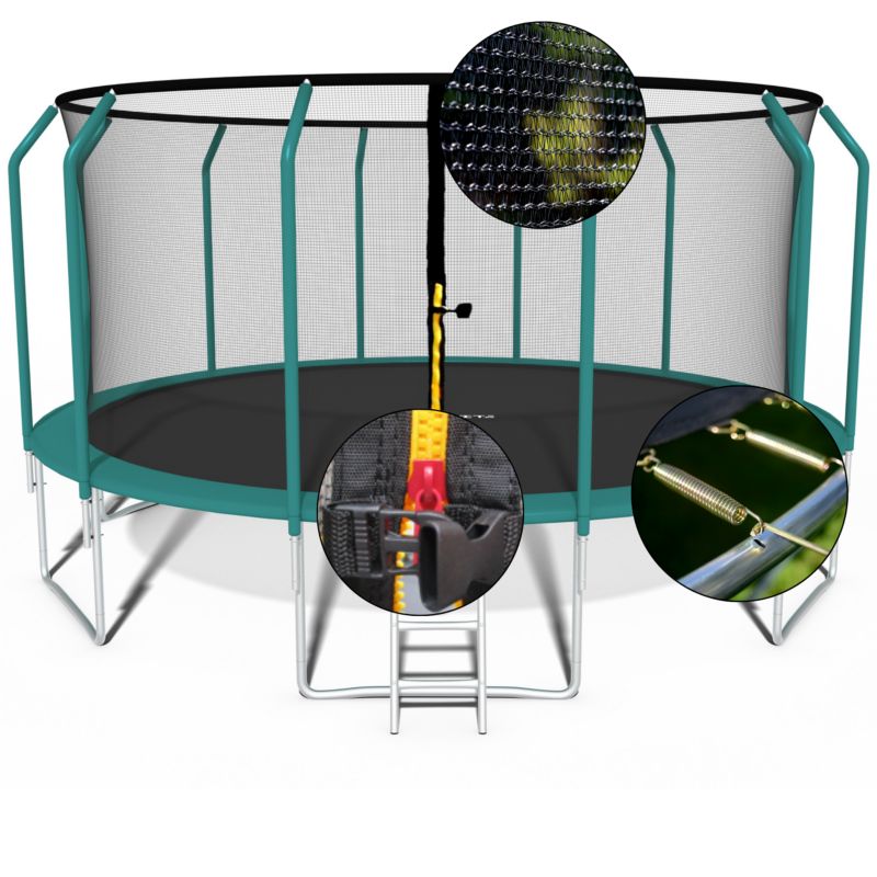 Trampolina ogrodowa FUNFIT GYM&FITNESS 465 cm 15 ft z siatką wewnętrzną 1 szt.
