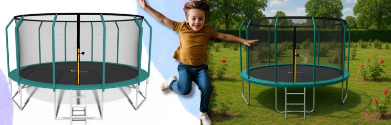 Trampolina ogrodowa FUNFIT GYM&FITNESS 465 cm 15 ft z siatką wewnętrzną 1 szt.