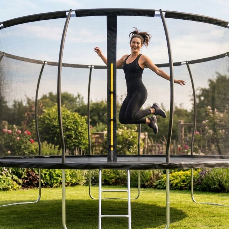 Trampolina ogrodowa FUNFIT GYM&FITNESS 490 cm 16 ft z siatką wewnętrzną premium 1 szt.