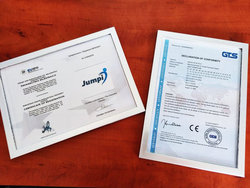 Trampolina Ogrodowa Jumpi 487cm/16FT Maxy Comfort Plus Pomarańczowa Z Wewnętrzną Siatką 1 szt