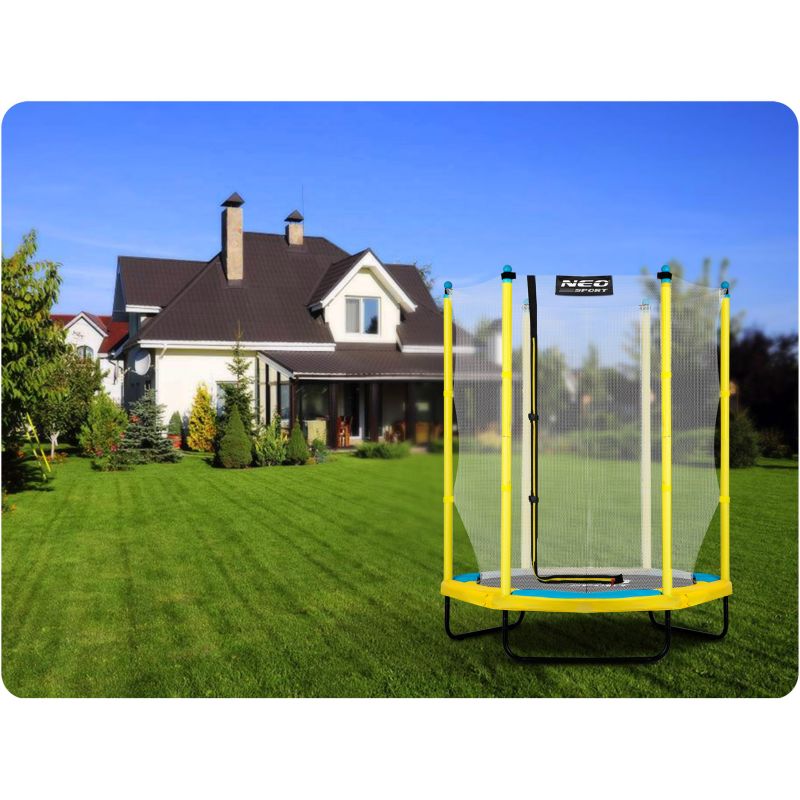 Trampolina ogrodowa Neo-Sport 140cm 4ft dla dzieci 1 szt.