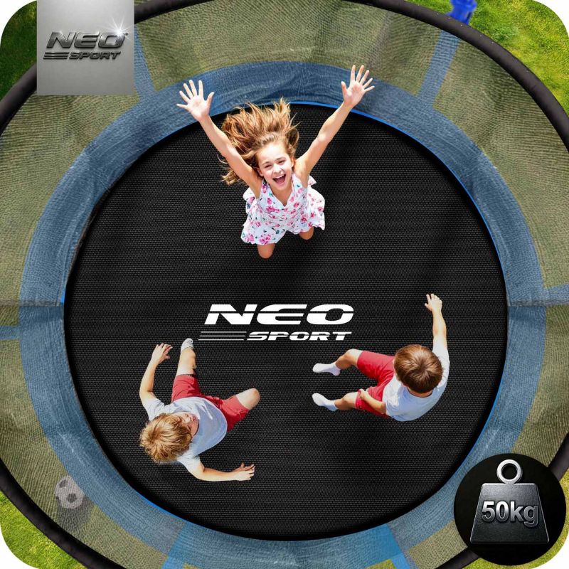 Trampolina ogrodowa Neo-Sport 183cm 6ft + drabinka + siatka wewnetrzna 1szt.