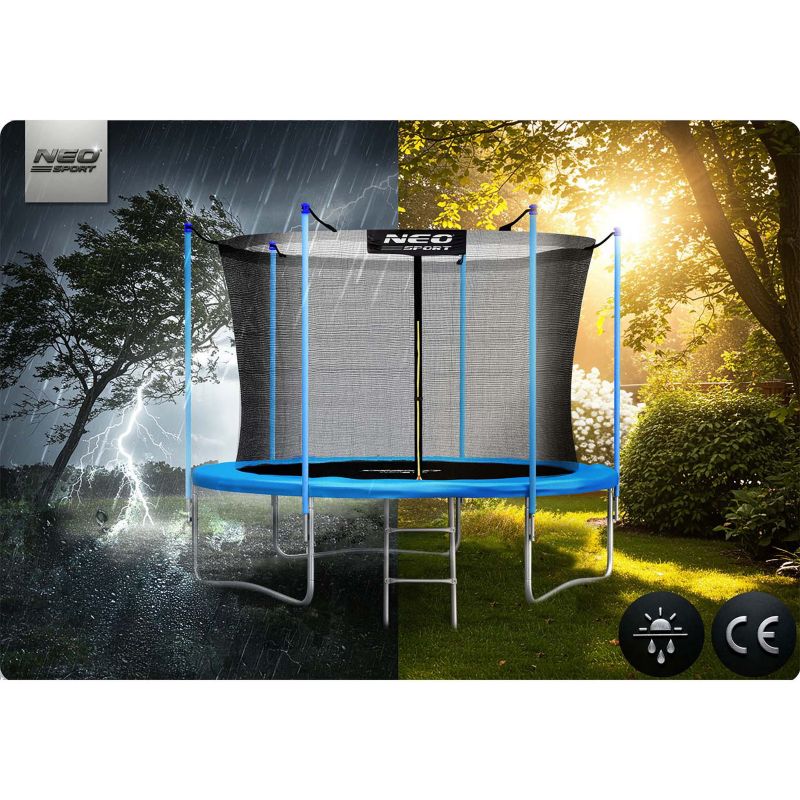 Trampolina ogrodowa Neo-Sport 183cm 6ft + drabinka + siatka wewnetrzna 1szt.