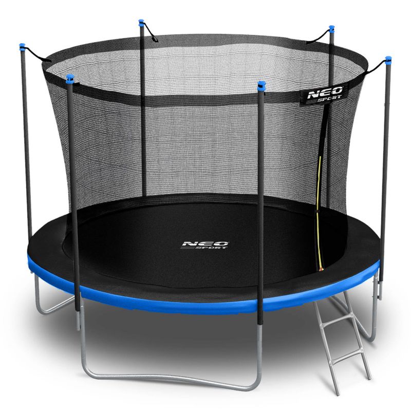 Trampolina ogrodowa Neo-Sport 183cm 6ft + drabinka + siatka wewnetrzna niebieska 1szt.