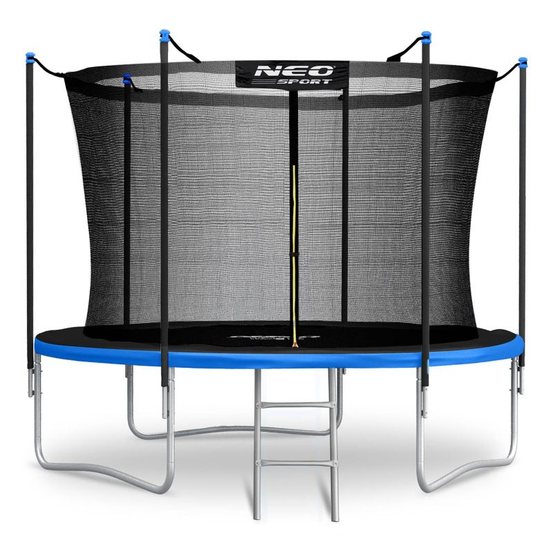 Trampolina ogrodowa Neo-Sport 183cm 6ft + drabinka + siatka wewnetrzna niebieska 1szt.