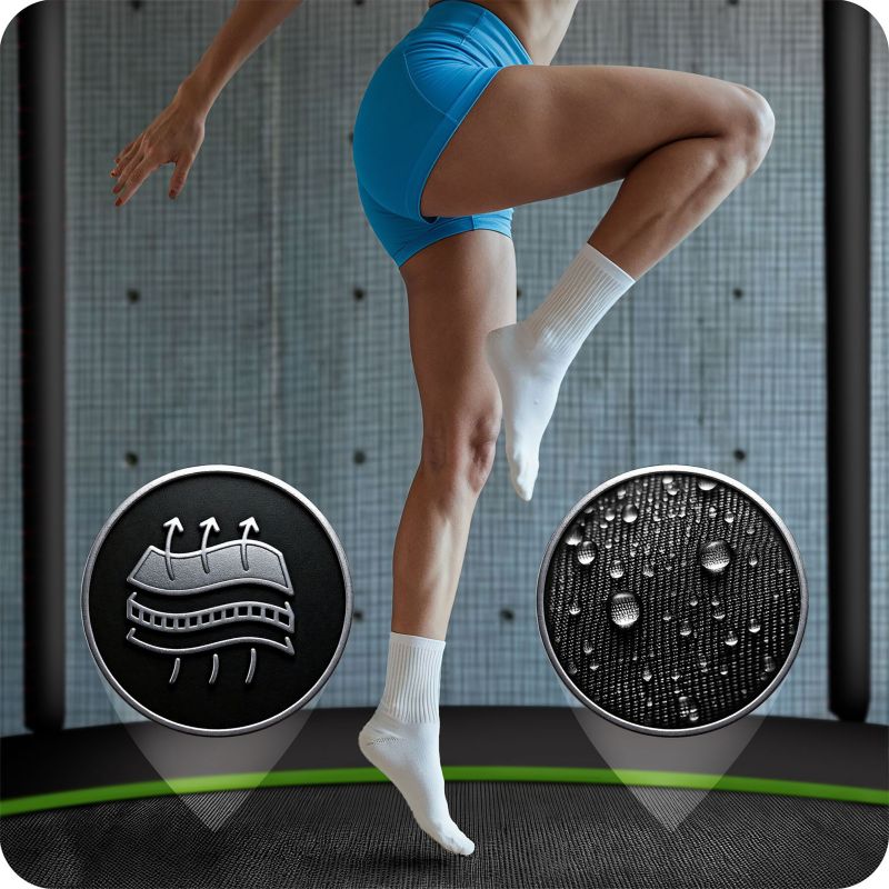 Trampolina ogrodowa Neo-Sport 183cm 6ft + drabinka + siatka zewnetrzna zielona 1szt.