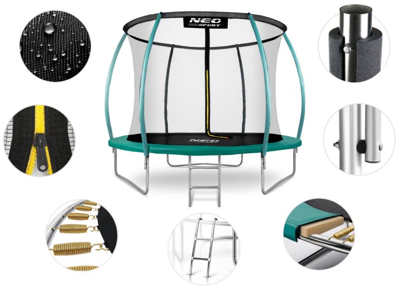 Trampolina ogrodowa Neo-Sport 312 cm 10ft + siatka wewnętrzna NS-10C181 1 szt.