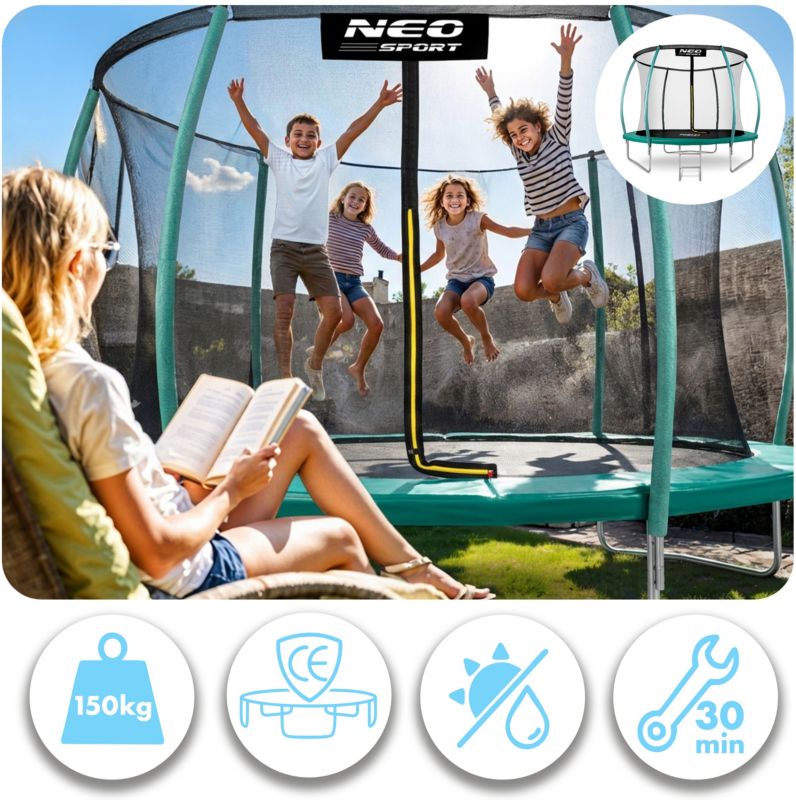 Trampolina ogrodowa Neo-Sport 312 cm 10ft + siatka wewnętrzna NS-10C181 1 szt.