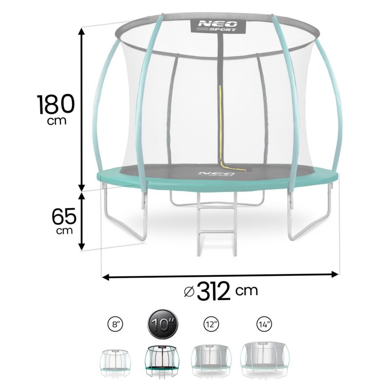 Trampolina ogrodowa Neo-Sport 312 cm 10ft + siatka wewnętrzna NS-10C181 1 szt.